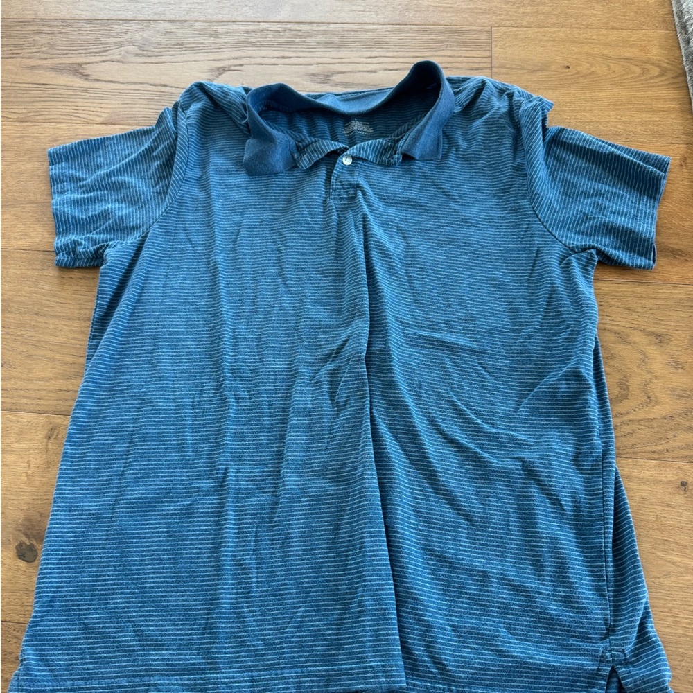 St. John's Bay Navy Striped Polo